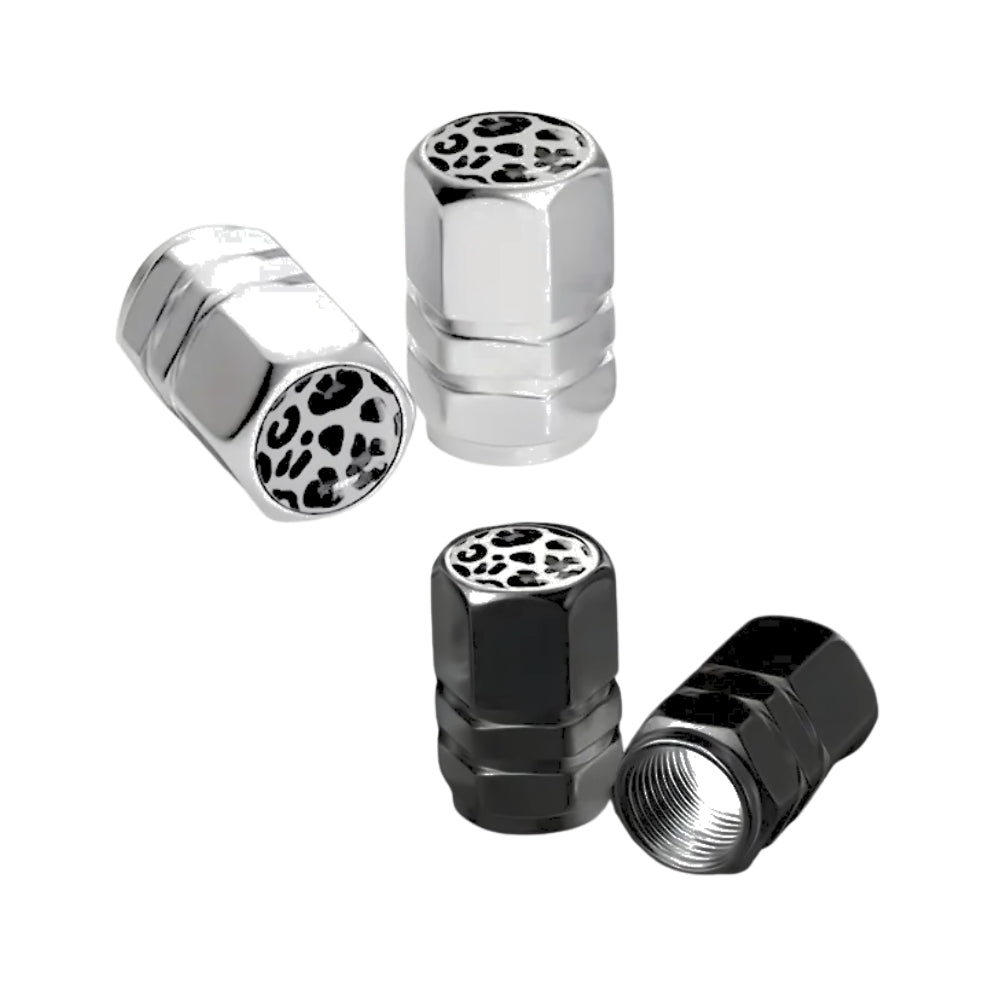 Cow Print Valve Stem Caps (2 Sets) - Velora Luxury Fashion