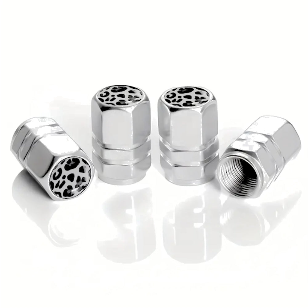 Cow Print Valve Stem Caps (2 Sets) - Velora Luxury Fashion