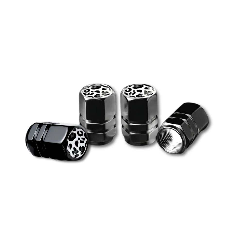 Cow Print Valve Stem Caps (2 Sets) - Velora Luxury Fashion