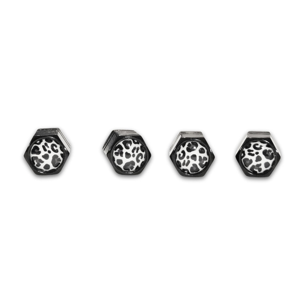 Cow Print Valve Stem Caps (2 Sets) - Velora Luxury Fashion