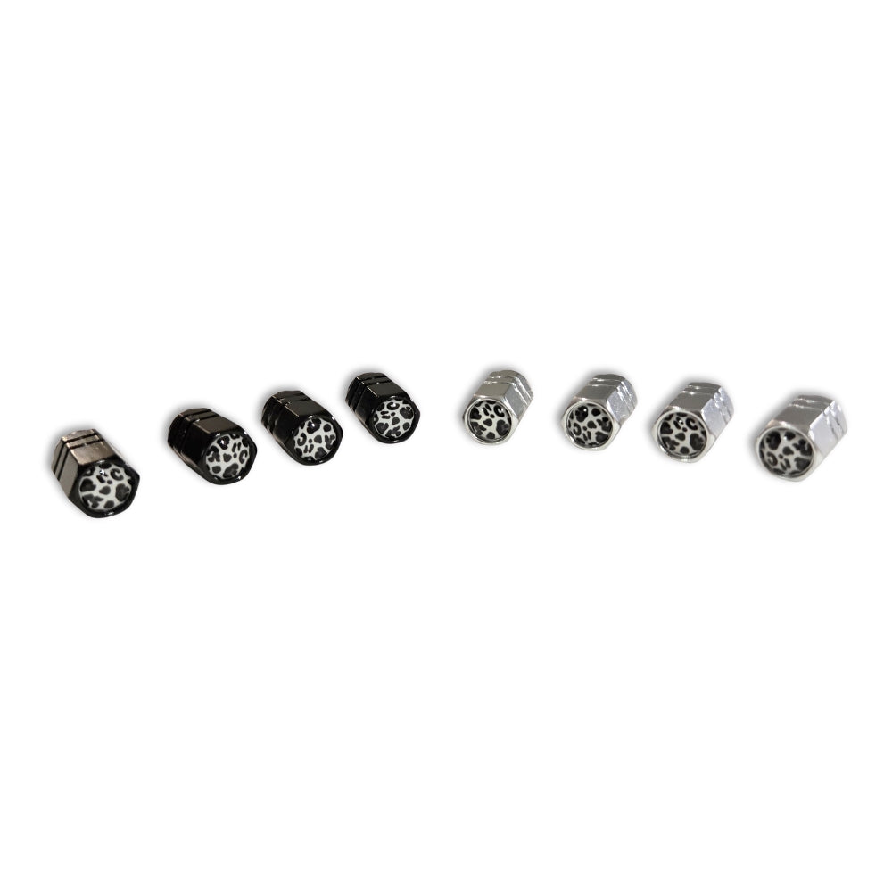 Cow Print Valve Stem Caps (2 Sets) - Velora Luxury Fashion