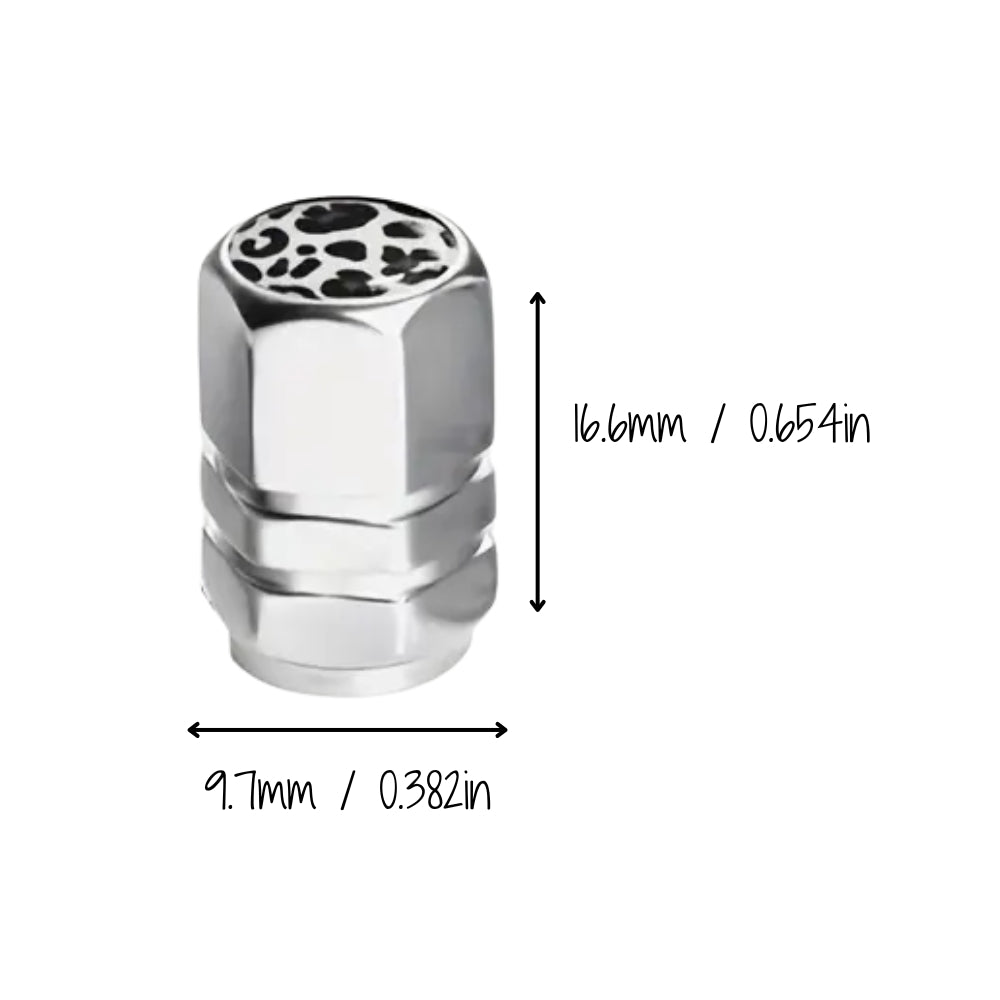 Cow Print Valve Stem Caps (2 Sets) - Velora