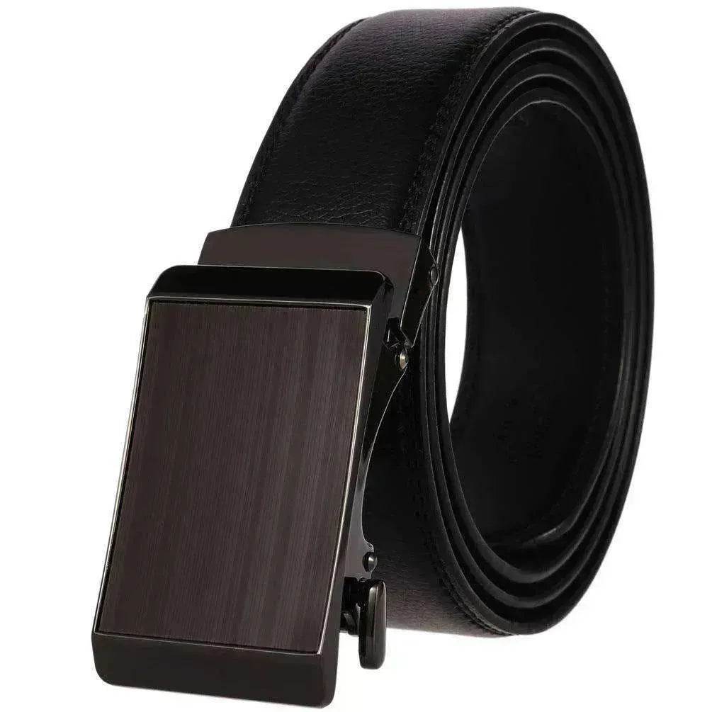 Cowhide Alloy Belt Automatic Buckle Business Casual Belt Men's Pant Belt - Velora