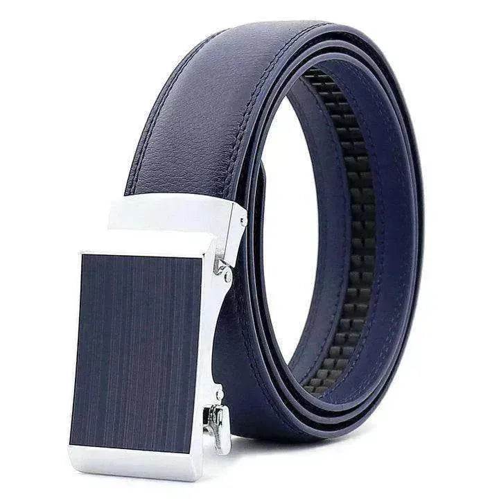 Cowhide Alloy Belt Automatic Buckle Business Casual Belt Men's Pant Belt - Velora