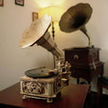 Crank Classic Gramophone Kit | Kidstoylover - DIY Wooden Assembly Toy - Velora Luxury Fashion