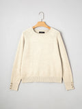 Crew Neck Long Sleeve Sweater - Velora Luxury Fashion