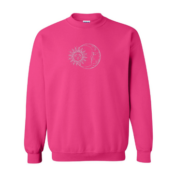 Crewneck Sun and Moon brodé