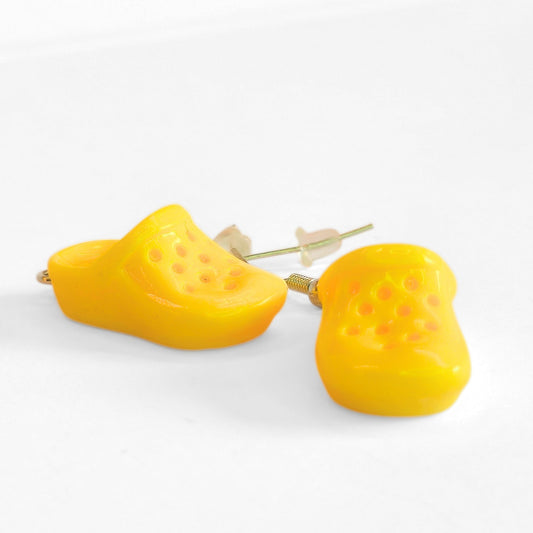 Croc-Tastic Earrings (Yellow) - Velora