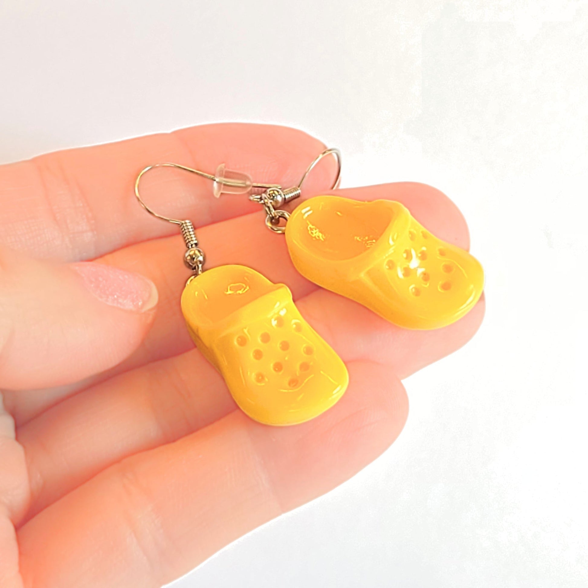 Croc-Tastic Earrings (Yellow) - Velora