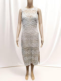 Crochet Spaghetti Dress With Lining - Velora Luxury Fashion
