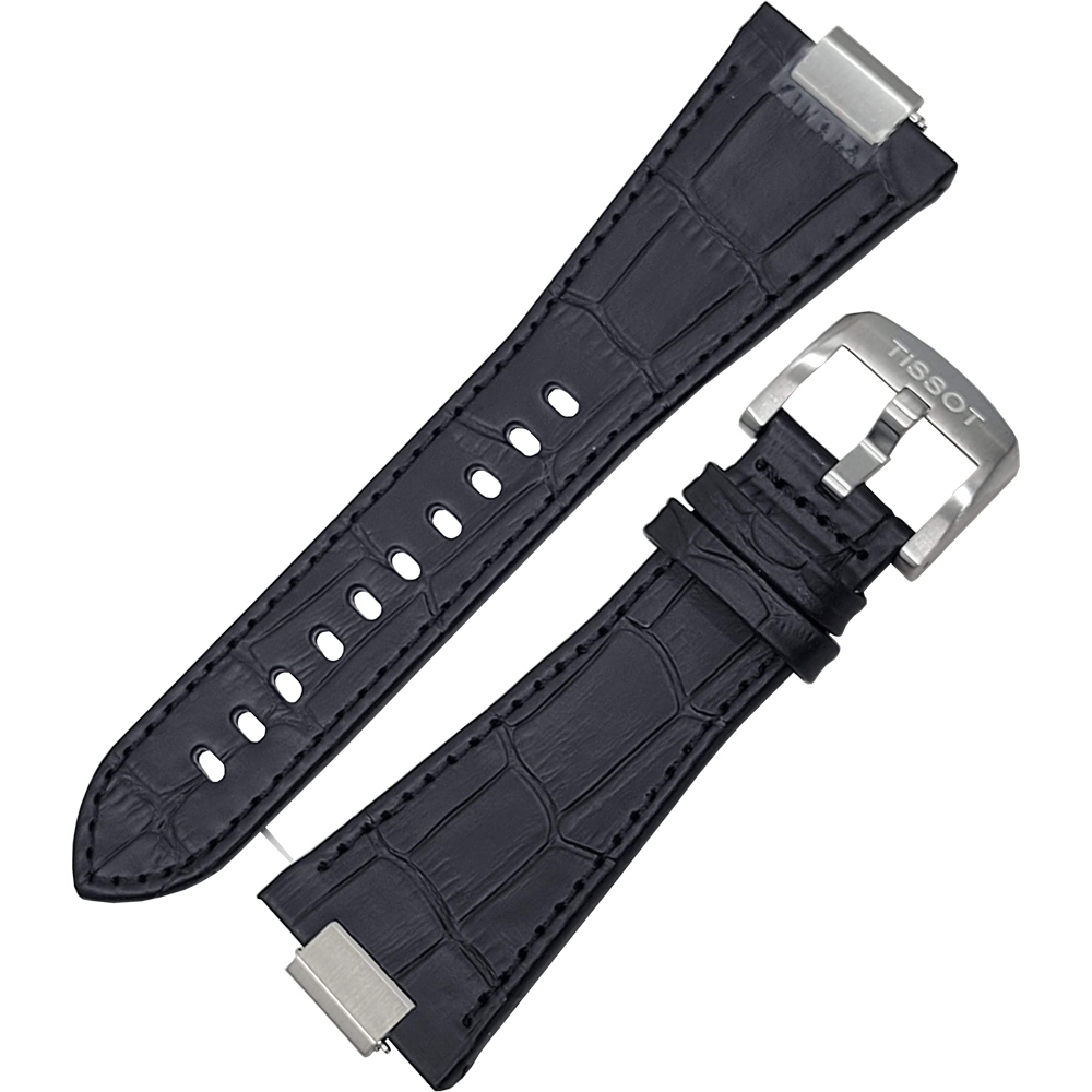 TISSOT Black PRX Strap with Quick-Release in Alligator/Crocodile Grain - Velora Luxury Fashion