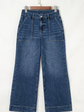 Cropped High Rise Wide Leg Jeans - Velora Luxury Fashion
