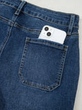 Cropped High Rise Wide Leg Jeans - Velora Luxury Fashion