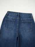 Cropped High Rise Wide Leg Jeans - Velora Luxury Fashion
