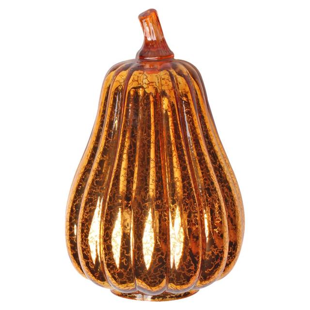 Crystal Glass Pumpkin Lamp - Velora Luxury Fashion