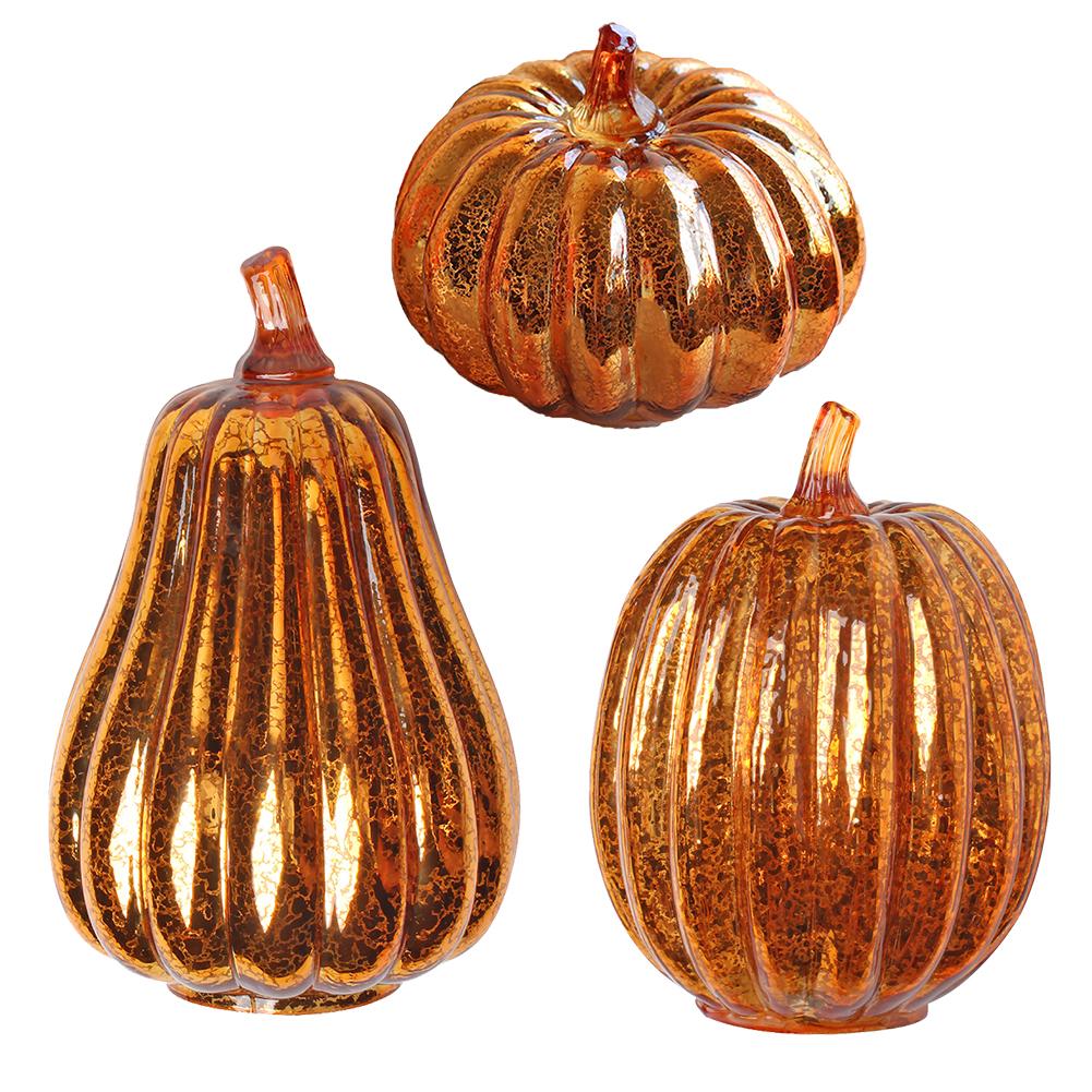 Crystal Glass Pumpkin Lamp - Velora Luxury Fashion