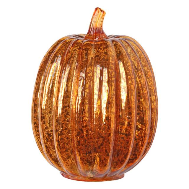 Crystal Glass Pumpkin Lamp - Velora Luxury Fashion