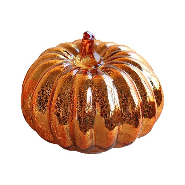 Crystal Glass Pumpkin Lamp - Velora Luxury Fashion