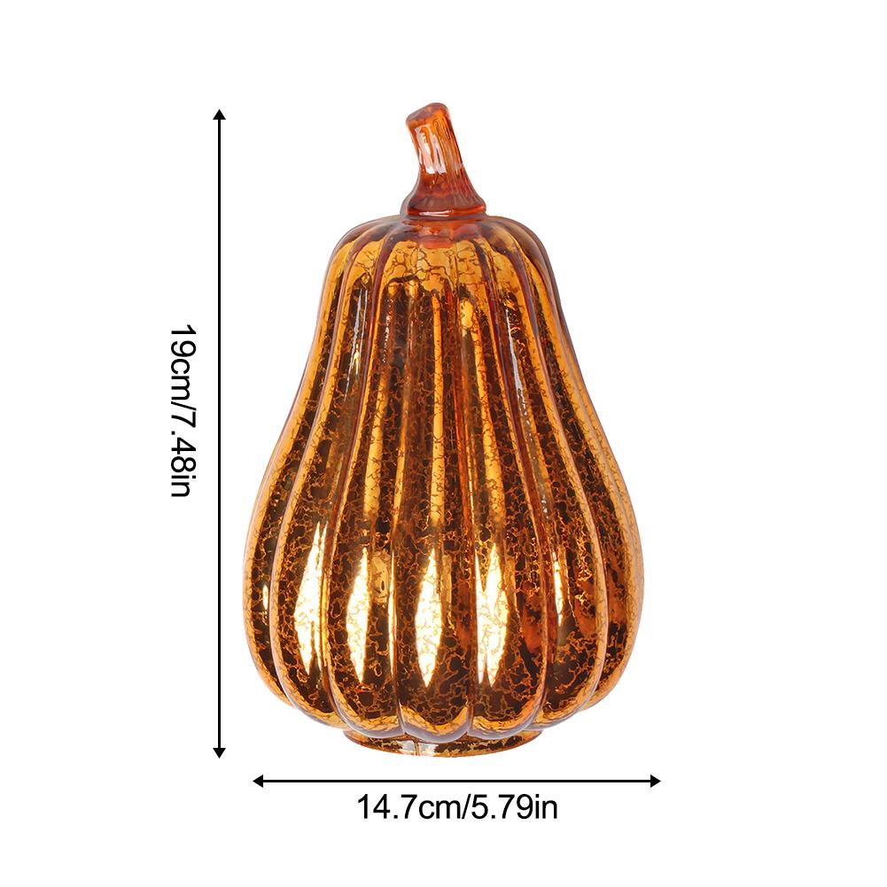 Crystal Glass Pumpkin Lamp - Velora Luxury Fashion