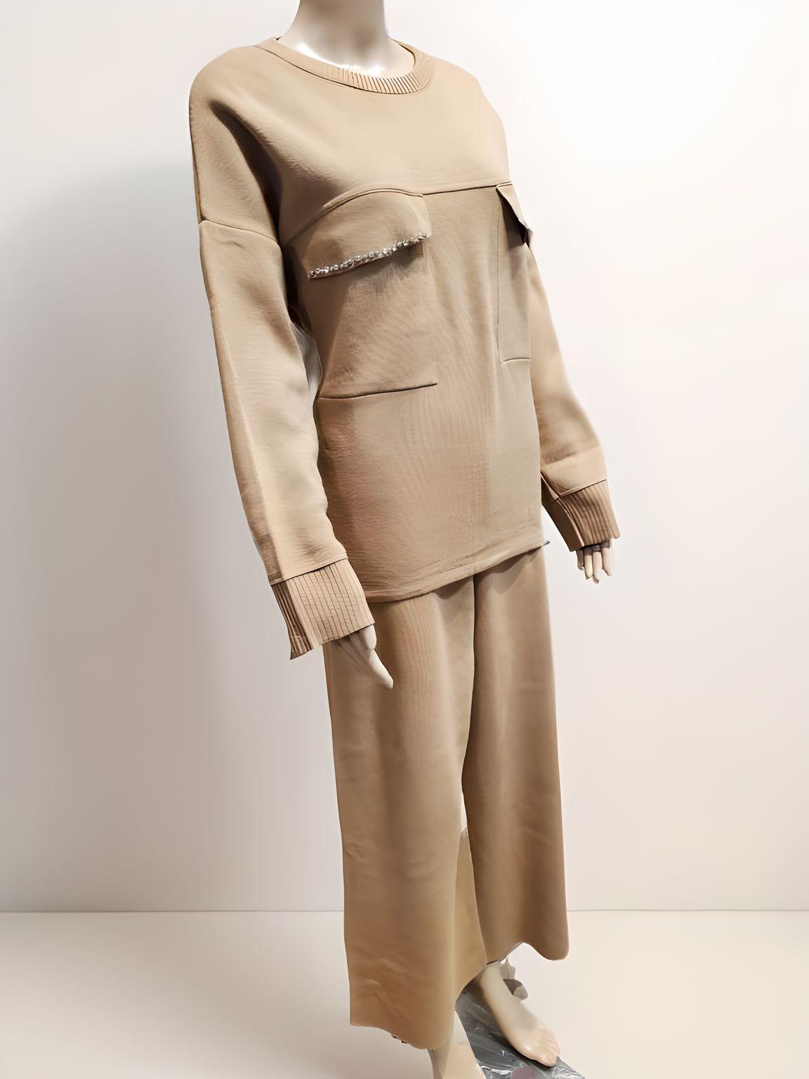 Crystal Pocket Full Sleeve Blouse - Velora Luxury Fashion