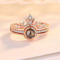 Custom Pet Photo Tiara Crown Ring - Velora Luxury Fashion