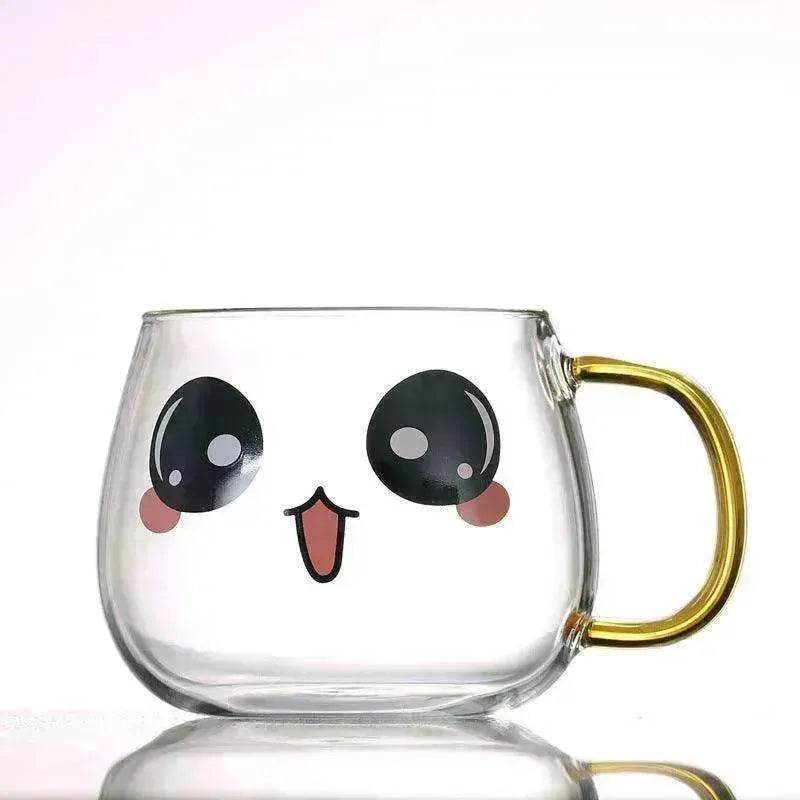 Cute Glass Expression Coffee Cup Mug - Velora