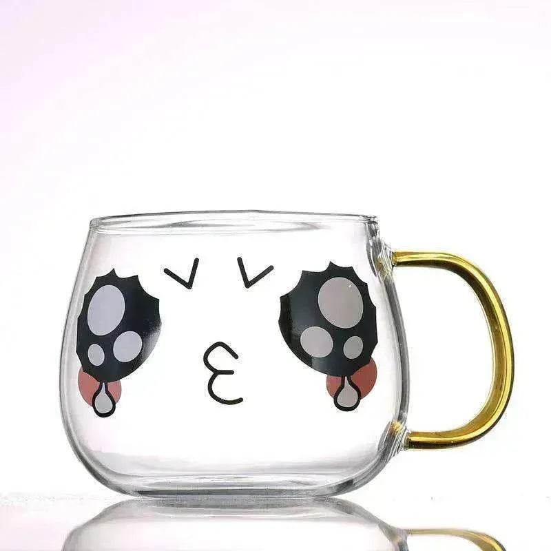 Cute Glass Expression Coffee Cup Mug - Velora