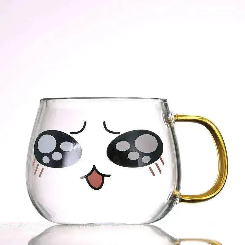 Cute Glass Expression Coffee Cup Mug - Velora