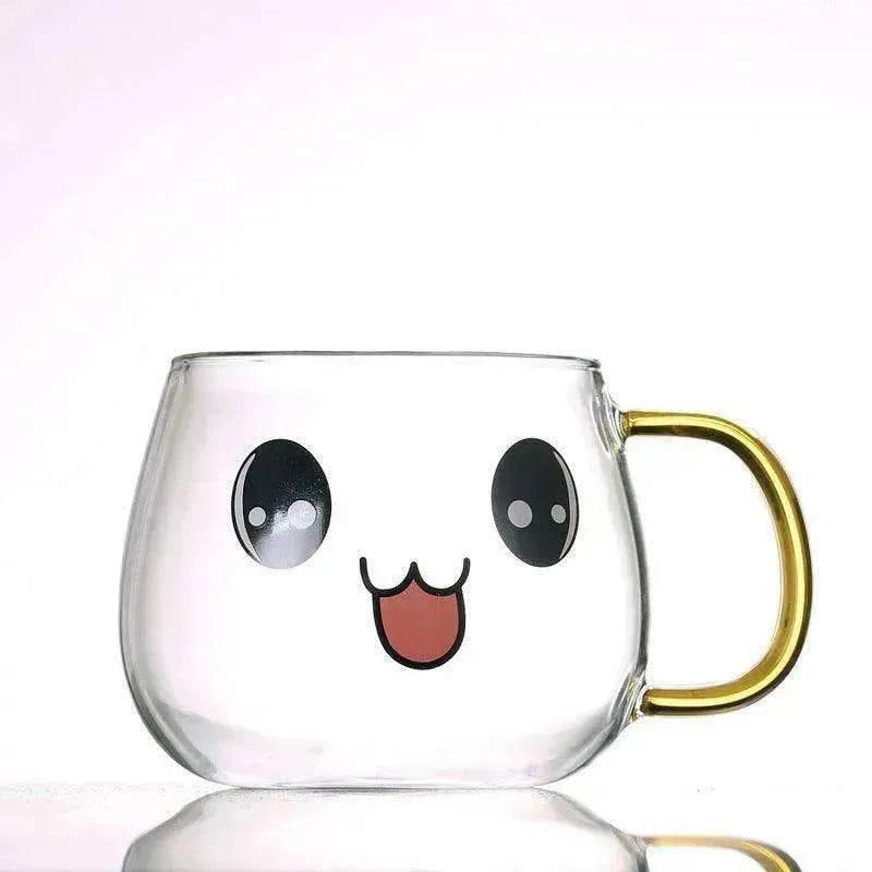 Cute Glass Expression Coffee Cup Mug - Velora