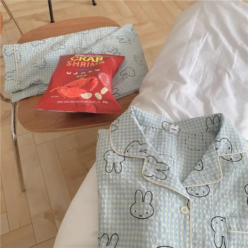 Cute Rabbit Pajamas For Women Sweet Long Sleeve Cardigan Suit EX-STOCK Canada