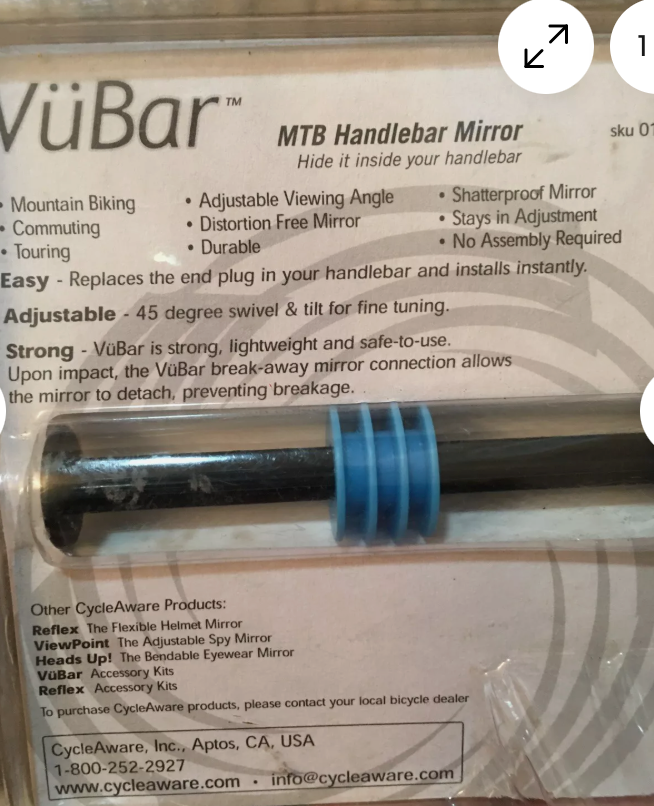 Cycleaware Vubar Bar End Bicycle Mirror - Velora Luxury Fashion