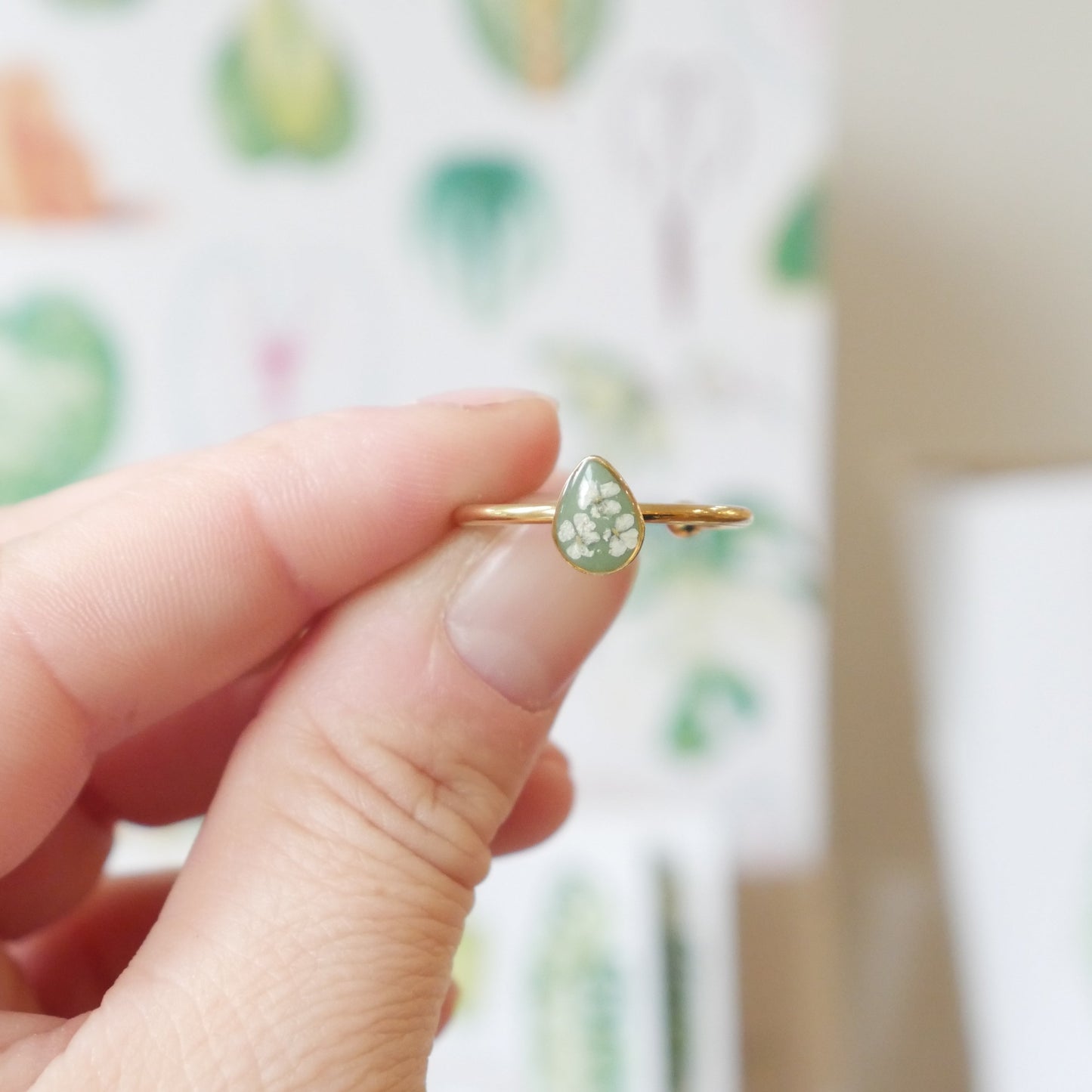 Bague automne - mini goute (ajustable) - Velora