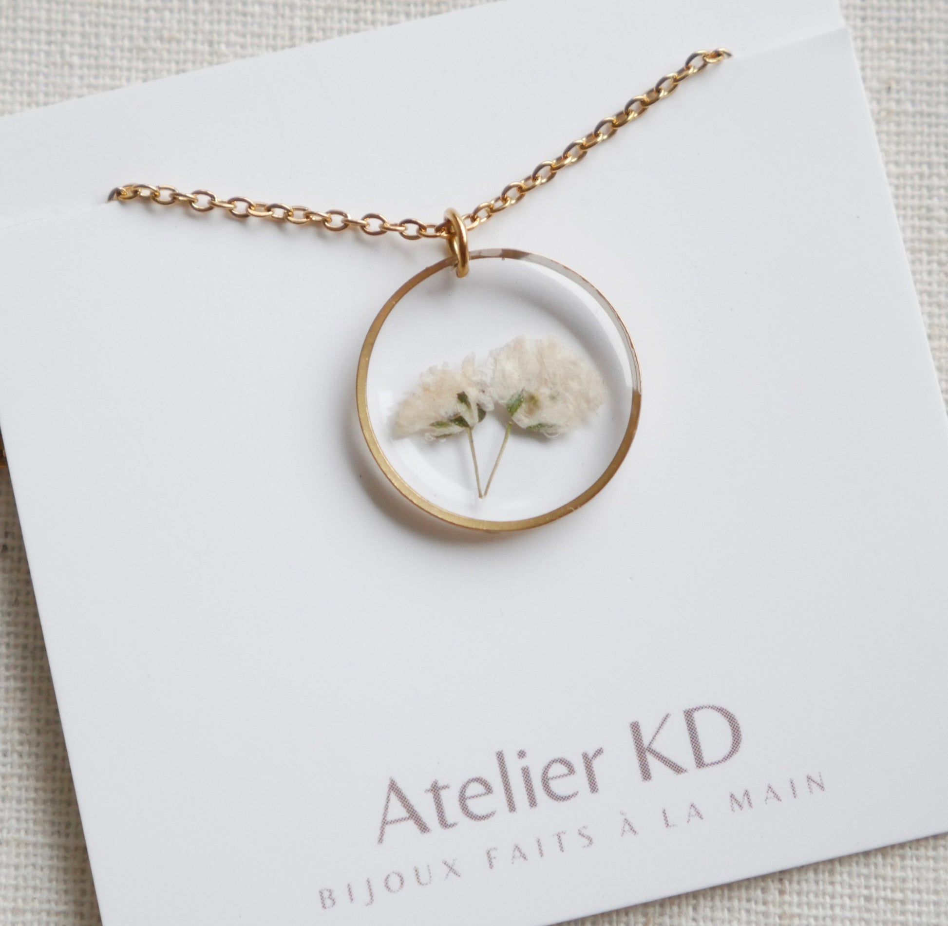 Collier Gigi duo blanc - rond (medium) - Velora