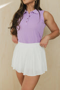 Sleeveless Polo Shirt - Velora Luxury Fashion
