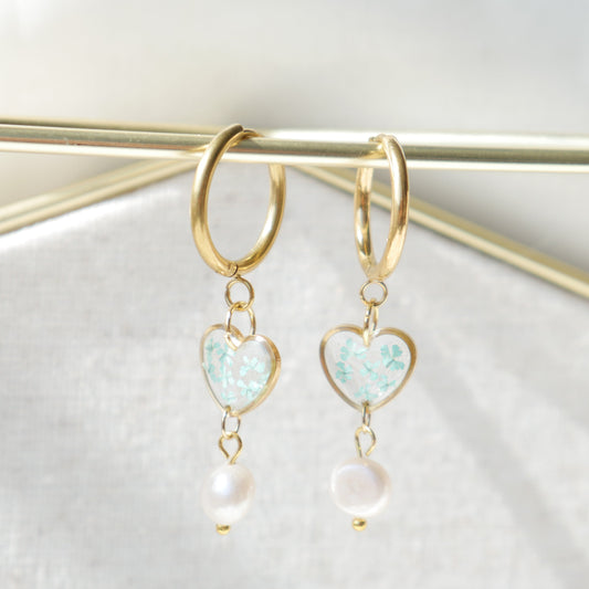 Boucles d'oreilles Perla - Lola (medium) petit coeur - Velora