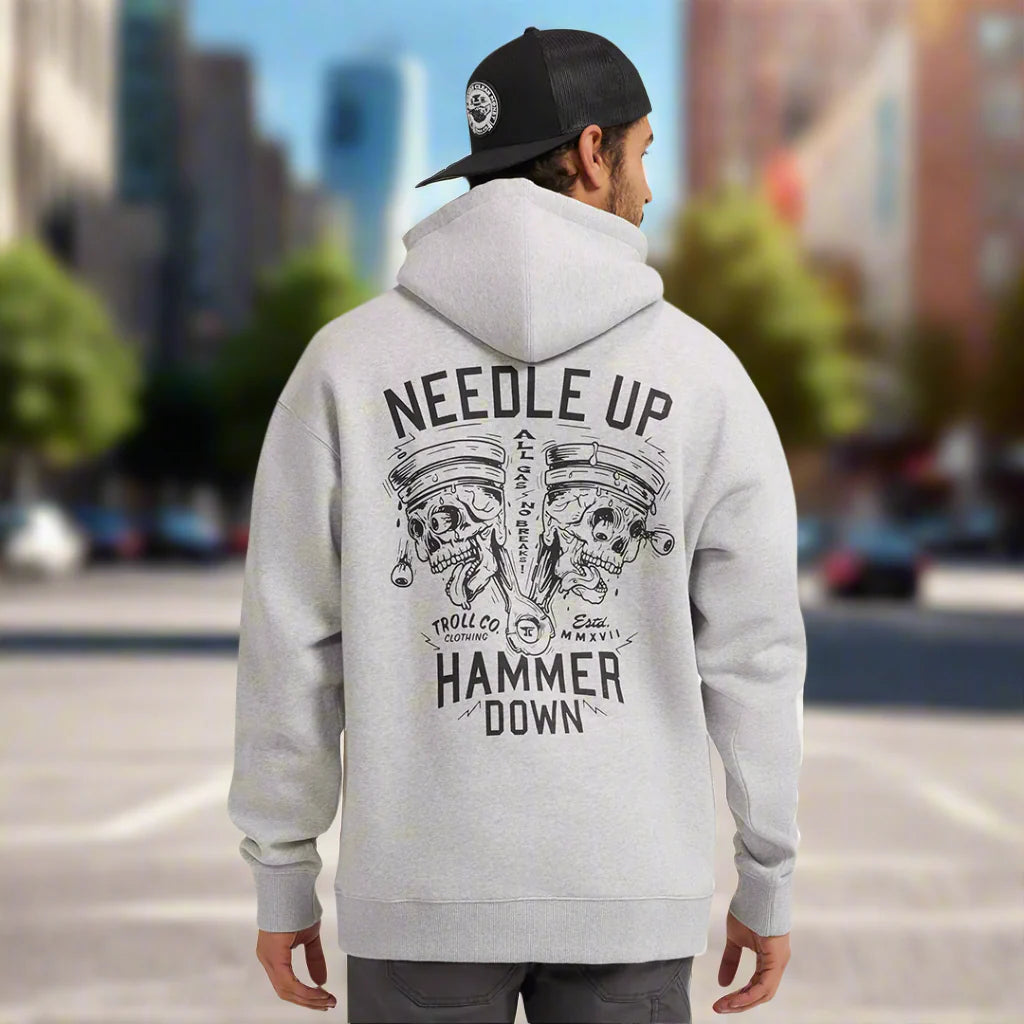 DHCM Men's Needle Up Hammer Down Twins Hoodie - Velora Luxury Fashion
