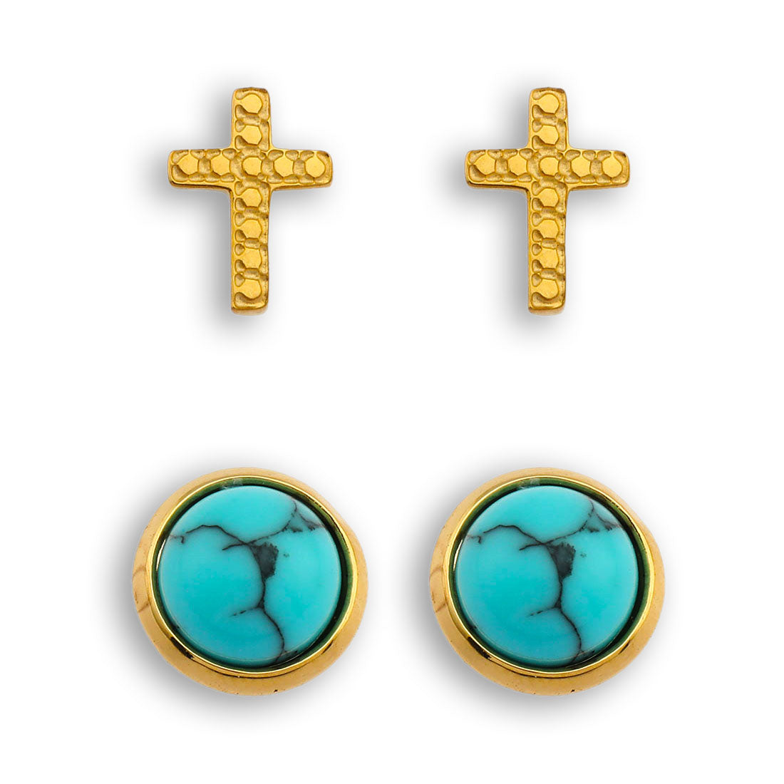DORA 2-Pair Stud Earrings Set - Velora Luxury Fashion