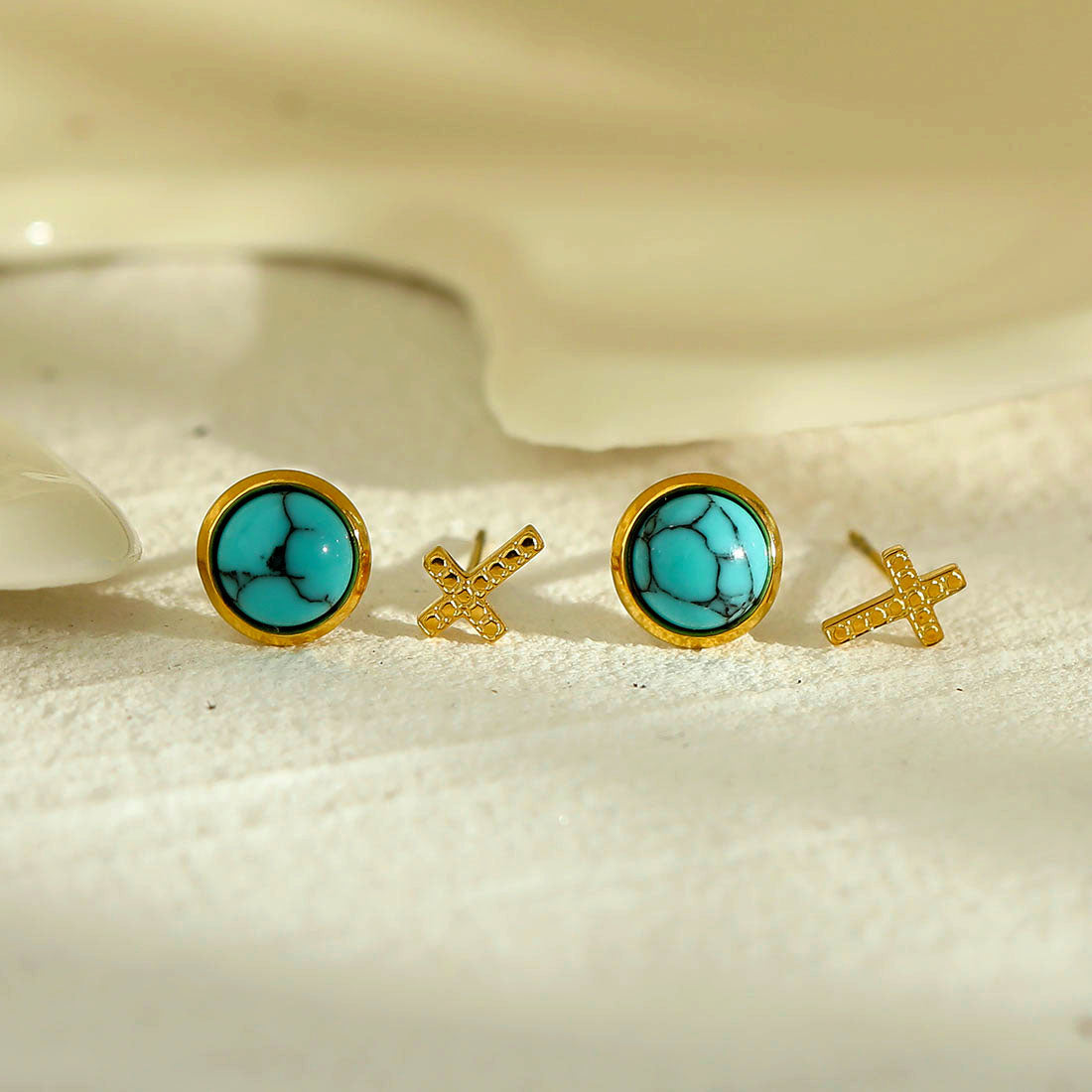 DORA 2-Pair Stud Earrings Set - Velora Luxury Fashion