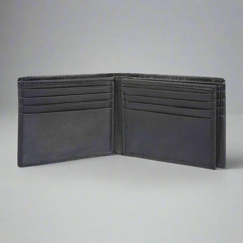 Greenwood Leather Men’s Wallet. Top-Grain, 13-Card Slim Design Boutique of Leathers/Open Road