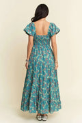 Davi & Dani Lightweight Sweetheart Neck Textured Tiered Maxi Dress - Velora Luxury Fashion