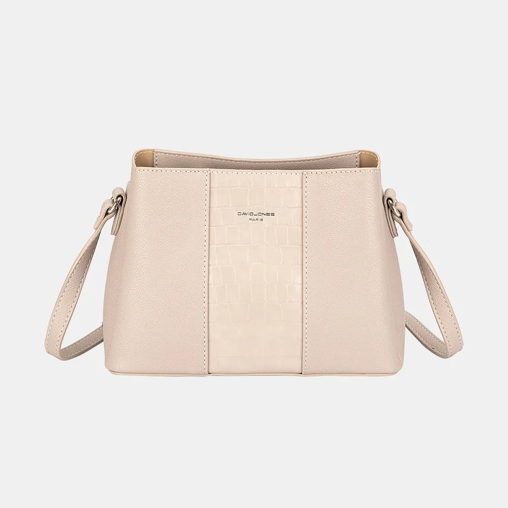 David Jones PU Leather Crossbody Bag - Velora Luxury Fashion