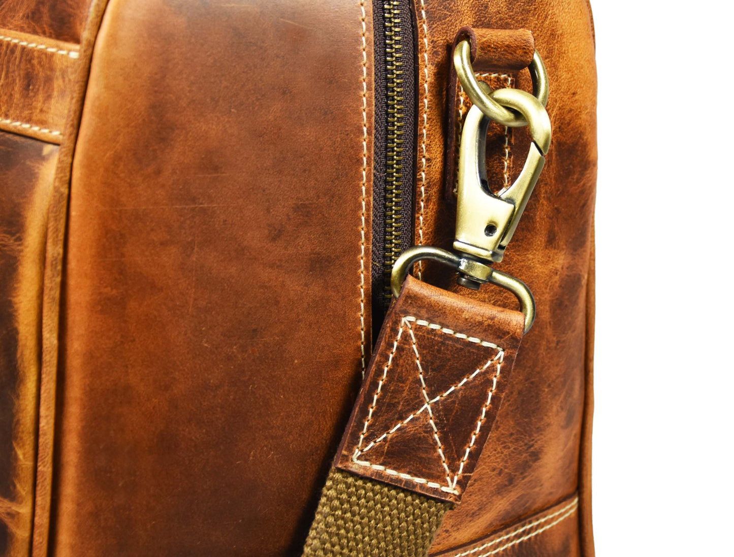 Dawson Leather Travel Bag - Walnut Brown - Velora Luxury Fashion