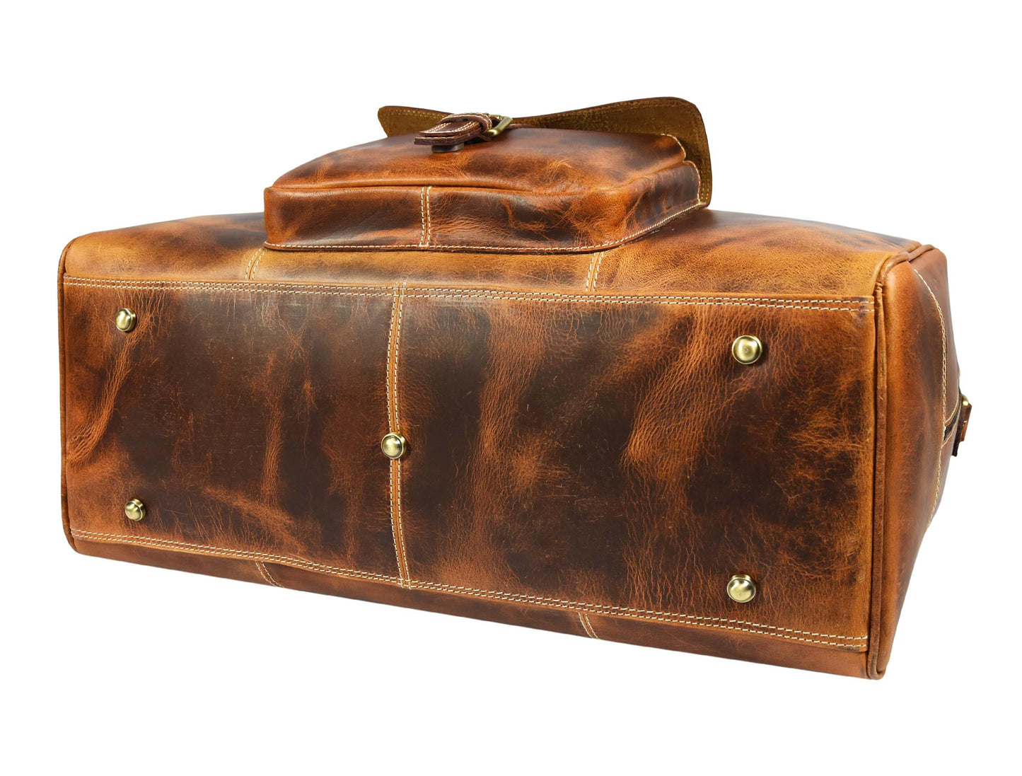 Dawson Leather Travel Bag - Walnut Brown - Velora Luxury Fashion