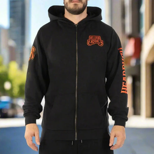 Death Ride Zip Up Hoodie - Velora Luxury Fashion