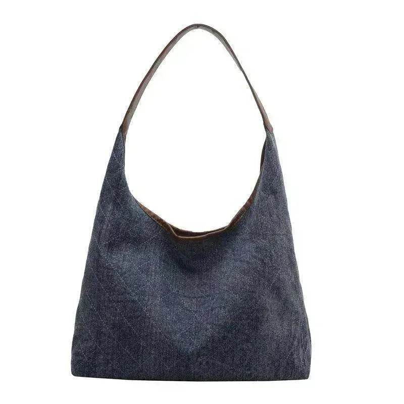 Denim Bucket Bag: Women's Large Tote - Velora