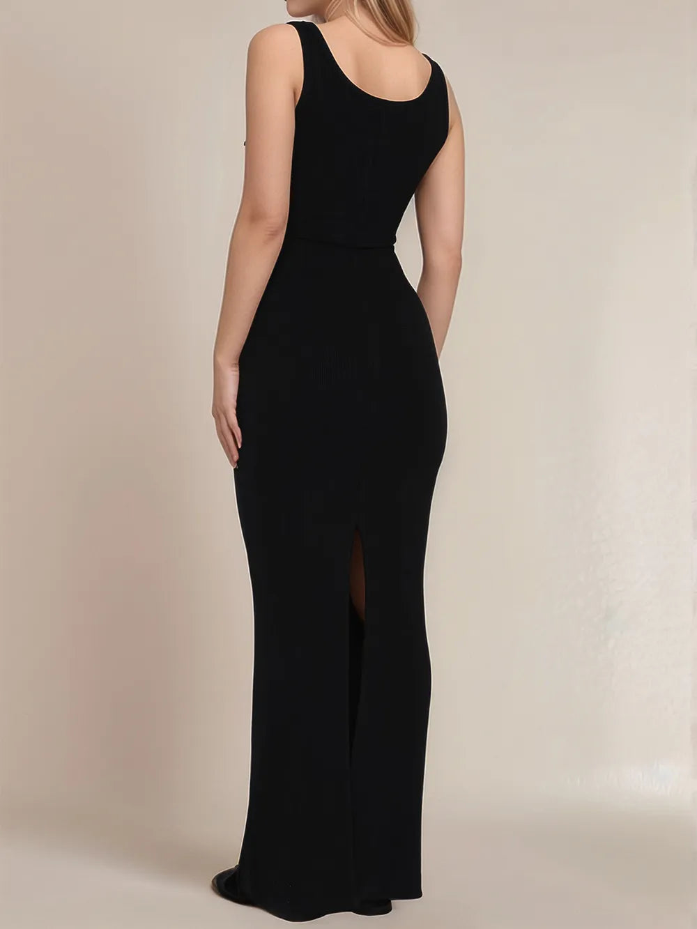 Devine Side Slit Wide Strap Maxi Dress - Velora Luxury Fashion