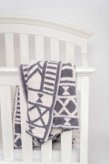 Baby's Breath & Volcanic Glass Diamond Tile Toddler Baby Blanket
