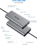 Docking Station 12 in 1 USB C Hub Triple Display Laptop Dock With HDMI USB VGA - Velora Luxury Fashion