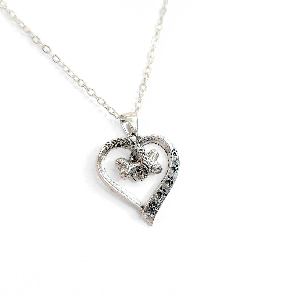 Heart & Bone Necklace - Velora
