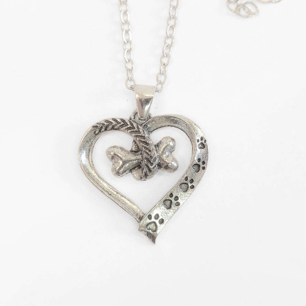 Heart & Bone Necklace - Velora